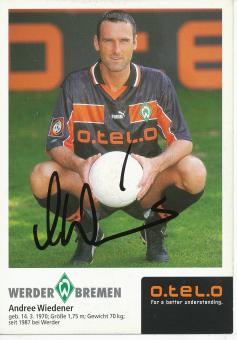 Andree Wiedener  1998/1999  SV Werder Bremen  Fußball Autogrammkarte original signiert 
