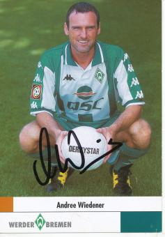 Andree Wiedener  2000/2001  SV Werder Bremen  Fußball Autogrammkarte original signiert 