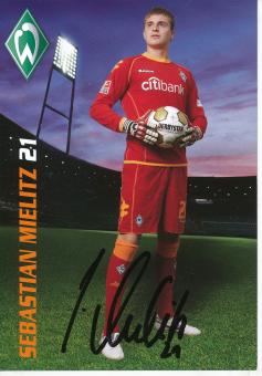 Sebastian Mielitz  2008/2009  SV Werder Bremen  Fußball Autogrammkarte original signiert 