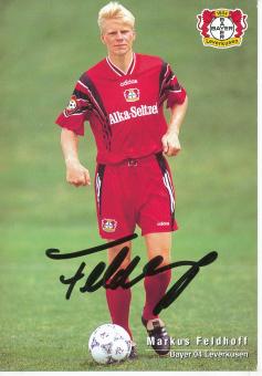 Markus Feldhoff   1996/1997  Bayer 04 Leverkusen  Fußball Autogrammkarte original signiert 