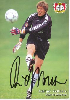 Rüdiger Vollborn  1997/1998  Bayer 04 Leverkusen  Fußball Autogrammkarte original signiert 