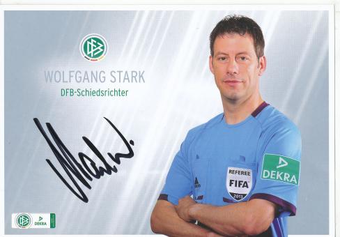 Wolfgang Stark   DFB  Fußball Schiedsrichter Autogrammkarte  original signiert 