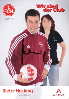 Dieter Hecking  2009/2010  FC Nürnberg  Fußball Autogrammkarte original signiert 