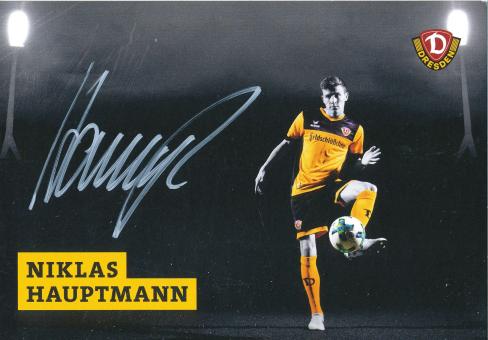 Niklas Hauptmann  2017/2018  Dynamo Dresden  Fußball Autogrammkarte original signiert 