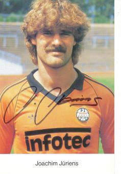 Joachim Jüriens  1981/1982  Eintracht Frankfurt  Fußball Autogrammkarte original signiert 