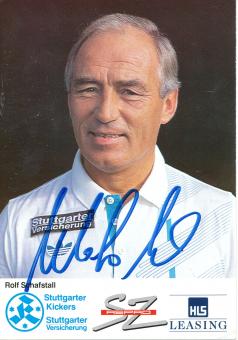 Rolf Schafstall † 2018  1992/1993  Stuttgarter Kickers  Fußball Autogrammkarte original signiert 