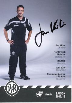 Jan Kilian  2017/2018  VFR Aalen   Fußball Autogrammkarte original signiert 