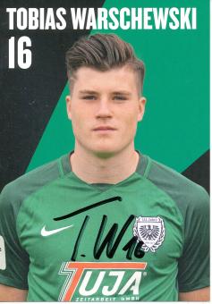 Tobias Warschewski  2017/2018  Preußen Münster   Fußball Autogrammkarte original signiert 