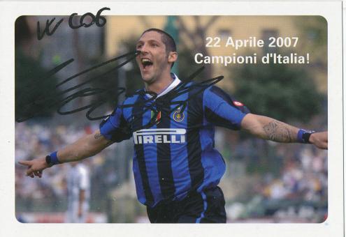 Marco Materazzi   Inter Mailand  Fußball Autogrammkarte  original signiert 