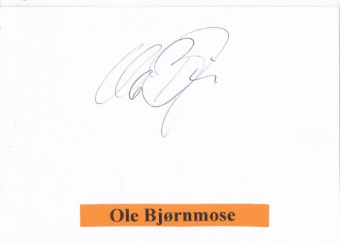 Ole Bjørnmose † 2006  Dänemark  Fußball Autogramm Karte  original signiert 