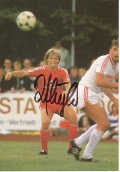 Hans Pflügler  1985/1986  FC Bayern München  Fußball Autogrammkarte original signiert 