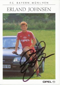 Erland Johnsen   1989/1990  FC Bayern München  Fußball Autogrammkarte original signiert 