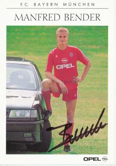 Manfred Bender  1990/1991  FC Bayern München  Fußball Autogrammkarte original signiert 