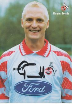 Christer Fursth  1996/1997  FC Köln  Fußball Autogrammkarte original signiert 