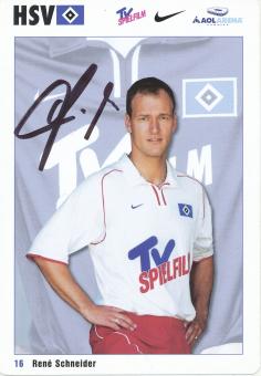 Rene Schneider   2001/2002  Hamburger SV  Fußball Autogrammkarte original signiert 
