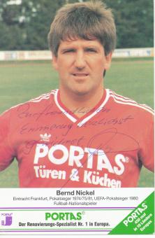 Bernd Nickel  DFB  Portas  Fußball Autogrammkarte original signiert 