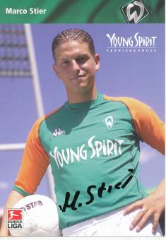 Marco Stier  2003/2004  SV Werder Bremen  Fußball Autogrammkarte original signiert 