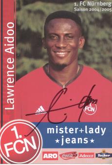 Lawrence Aidoo  2004/2005   FC Nürnberg  Fußball Autogrammkarte original signiert 
