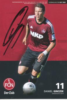 Daniel Ginczek   2013/2014   FC Nürnberg  Fußball Autogrammkarte original signiert 