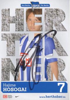Hajime Hosogai  2013/2014  Hertha BSC Berlin  Fußball Autogrammkarte original signiert 