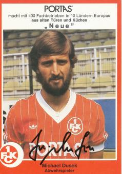 Michael Dusek  1981/1982   FC Kaiserslautern  Fußball Autogrammkarte original signiert 