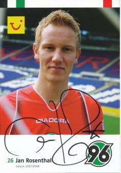 Jan Rosenthal  2007/2008   Hannover 96  Fußball Autogrammkarte original signiert 