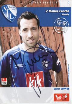 Matias Concha   2007/2008  VFL Bochum  Fußball Autogrammkarte original signiert 