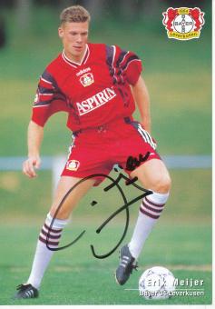 Erik Meijer  1997/1998  Bayer 04 Leverkusen  Fußball Autogrammkarte original signiert 