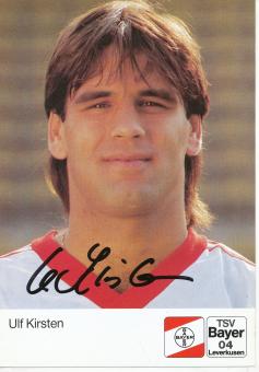 Ulf Kirsten  20.8.1990  Bayer 04 Leverkusen  Fußball Autogrammkarte original signiert 