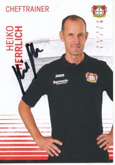 Heiko Herrlich  2017/2018    Bayer 04 Leverkusen  Fußball Autogrammkarte original signiert 