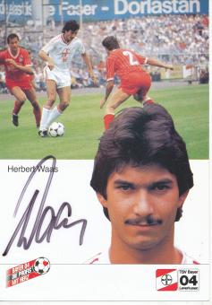 Herbert Waas  2.11.1985   Bayer 04 Leverkusen  Fußball Autogrammkarte original signiert 