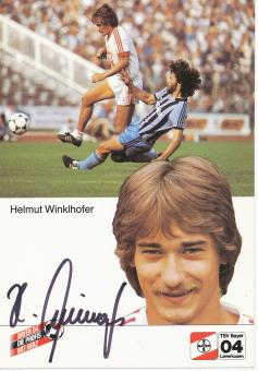 Helmut Winklhofer  1.1.1985   Bayer 04 Leverkusen  Fußball Autogrammkarte original signiert 
