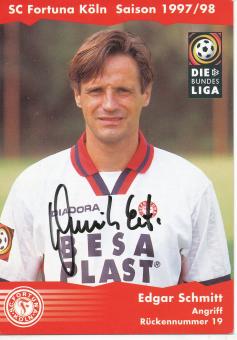 Edgar Schmitt  1997/1998  Fortuna Köln  Fußball Autogrammkarte original signiert 