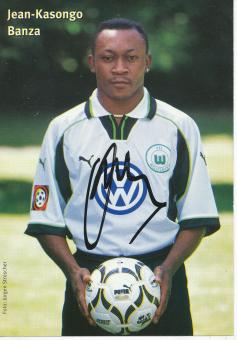 Jean Kasongo Banza   VFL Wolfsburg  Fußball Autogrammkarte original signiert 