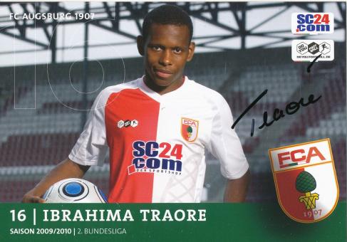 Ibrahima Traore   2009/2010  FC Augsburg  Fußball Autogrammkarte original signiert 