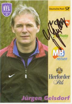 Jürgen Gelsdorf  VFL Osnabrück  Fußball Autogrammkarte original signiert 