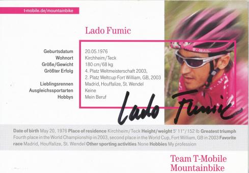 Lado Fumic  Team Telekom Radsport  Autogrammkarte  original signiert 