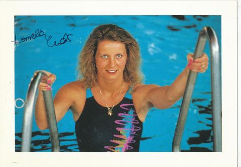 Kornelia Ender Grummt  DDR  Schwimmen  Autogrammkarte original signiert 