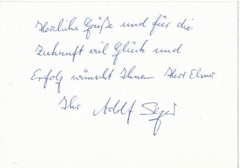 Adolf Seger  Ringen  Autogramm Karte  original signiert 