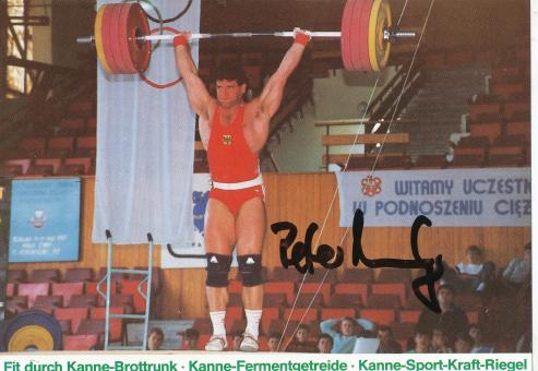 Peter immesberger  Gewichtheben  Autogrammkarte  original signiert 