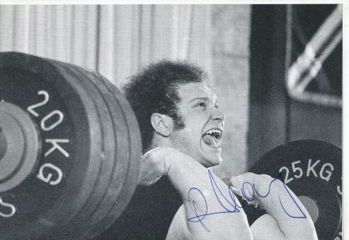 Rudolf Mang † 2018  Gewichtheben  Autogrammkarte  original signiert 