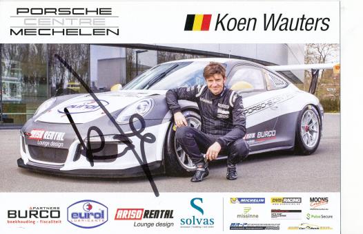 Koen Wauters  Porsche  Auto Motorsport  Autogrammkarte  original signiert 