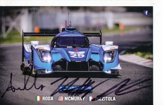 Roda & McMurray & Pizzitola  Motorsport Team  Auto Motorsport  Autogrammkarte  original signiert 