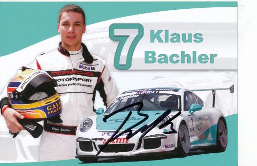 Klaus Bachler   Motorsport Team  Auto Motorsport  Autogrammkarte  original signiert 
