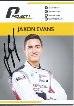 Jaxon Evans  Porsche  Auto Motorsport  Autogrammkarte  original signiert 