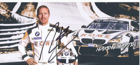 Maxime Martin  BMW  Auto Motorsport  Autogrammkarte  original signiert 