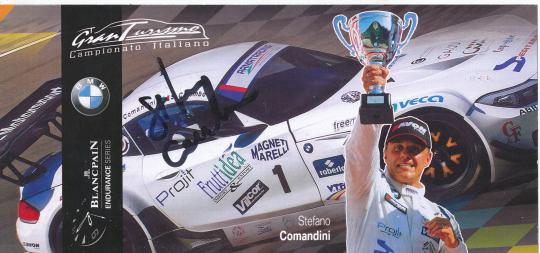 Stefano Comandini   BMW  Auto Motorsport  Autogrammkarte  original signiert 