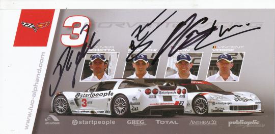 Beretta & Franchi & Galvin &  Vosse   Auto Motorsport  Autogrammkarte  original signiert 