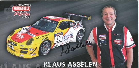 Klaus Abbelen  Auto Motorsport  Autogrammkarte  original signiert 