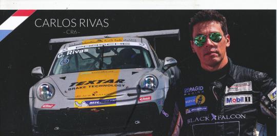 Carlos Rivas  Porsche  Auto Motorsport  Autogrammkarte  original signiert 